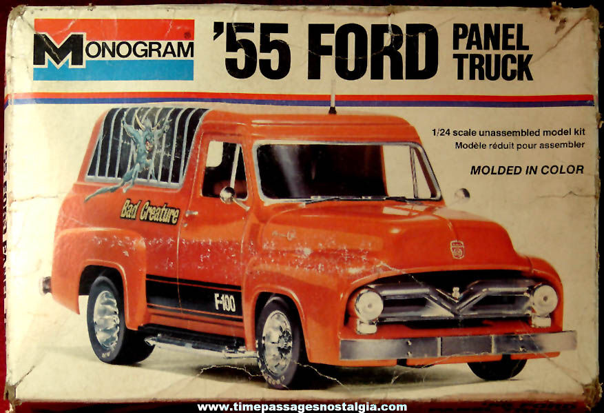 1977 Monogram 1955 Ford Panel Truck Unbuilt Plastic Model Kit