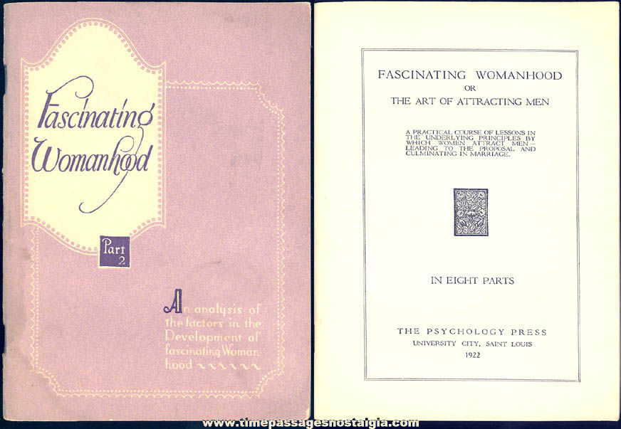 1922 Fascinating Womanhood or The Art of Attracting Men Booklet