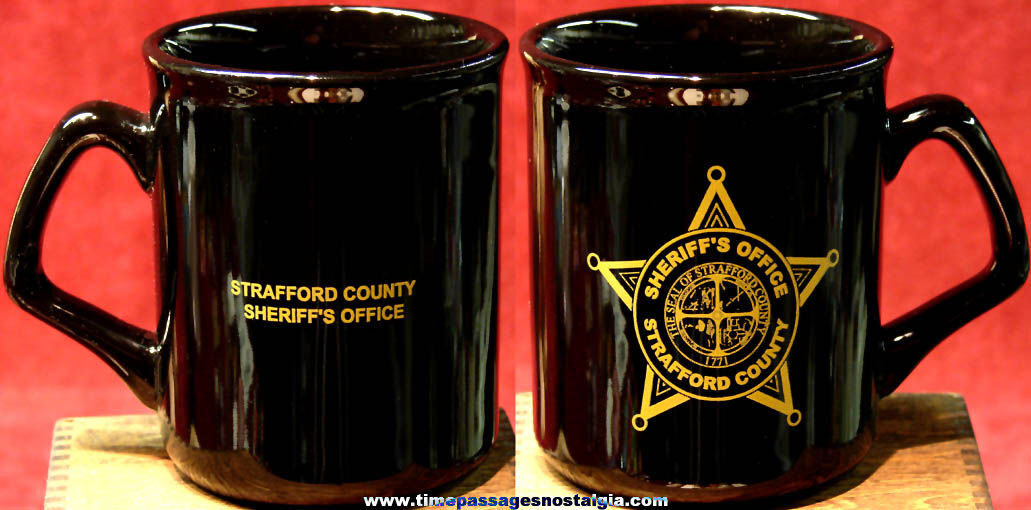 Strafford County New Hampshire Sheriff Office Advertising Ceramic Coffee Cup