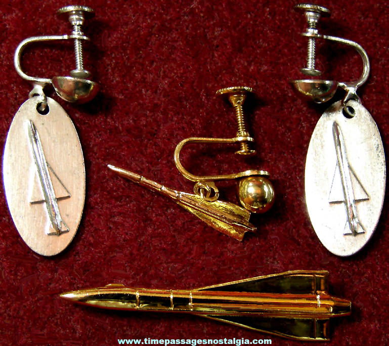 (4) Old Supersonic or High Altitude Aircraft or Airplane Jewelry Items