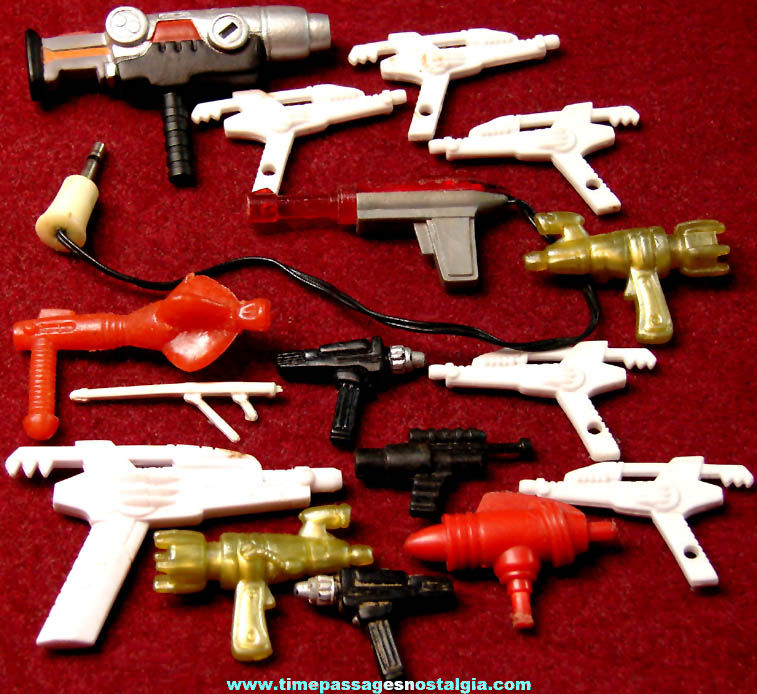 (16) Small or Miniature Toy Action Figure Space Guns