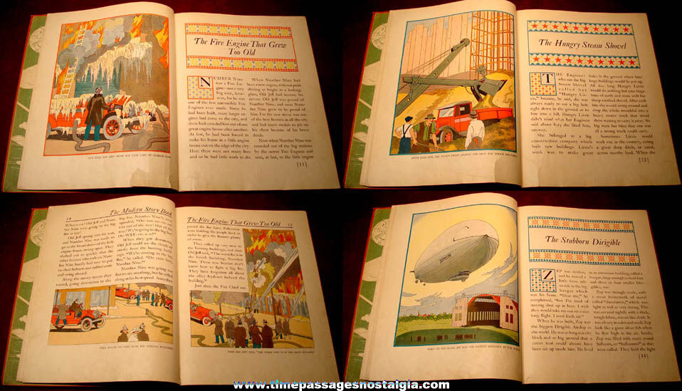 Colorful Transportation Related 1931 The Modern Story Book