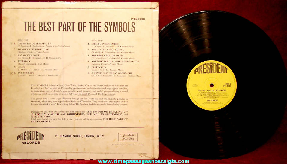 ©1968 The Best Part of The Symbols British Record Album