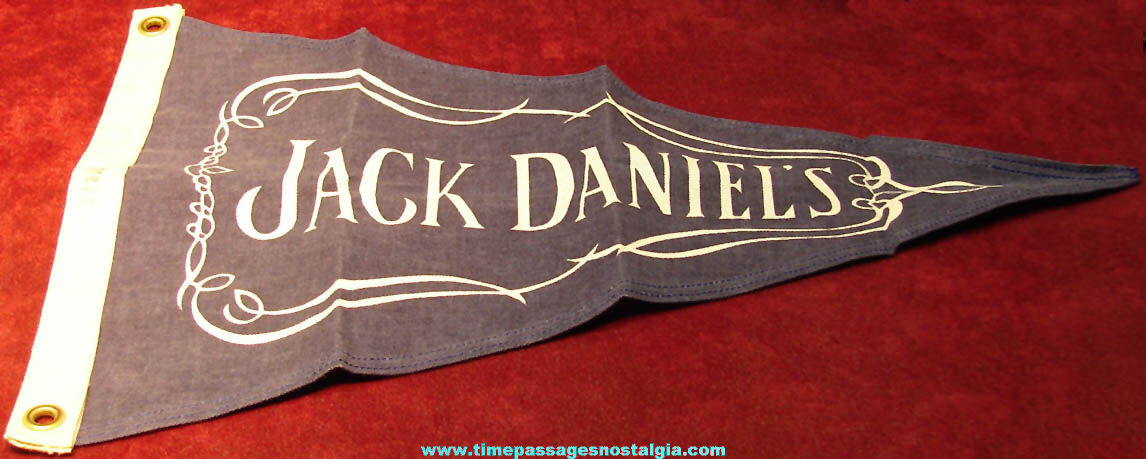 Unused Jack Daniels Whiskey Advertising Canvas Pennant Flag
