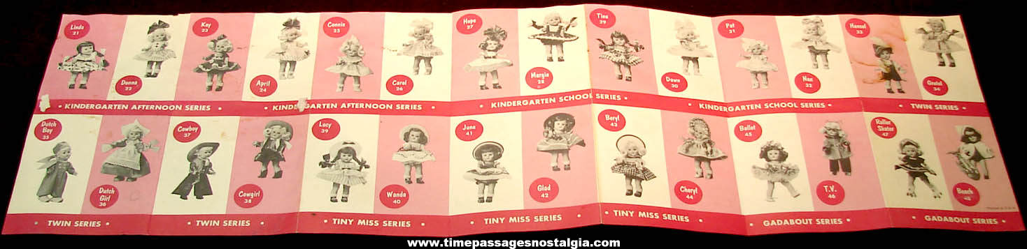 Old Vogue Ginny Character Doll and Toy Accessories Advertising Brochure