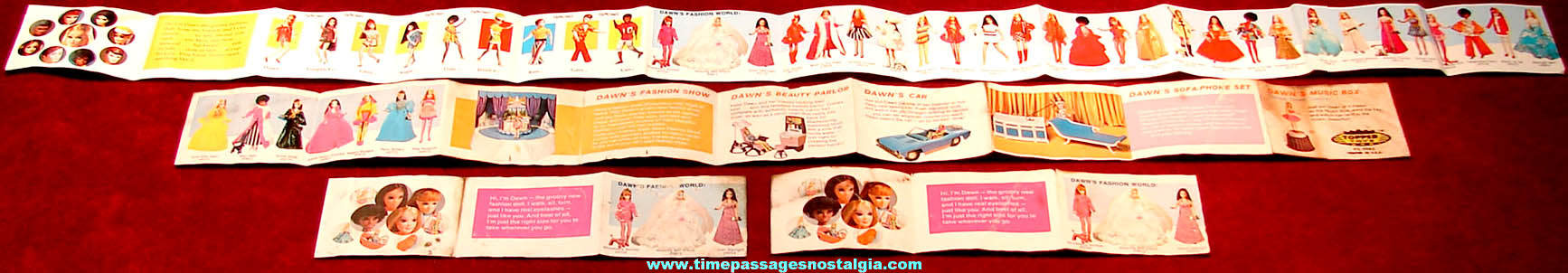 (2) Different 1970s Dawn Character Doll and Toy Accessories Advertising Brochures & A Partial Section