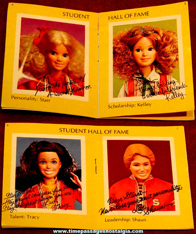 1979 Mattel Starr Doll & Others Miniature Springfield High School Yearbook