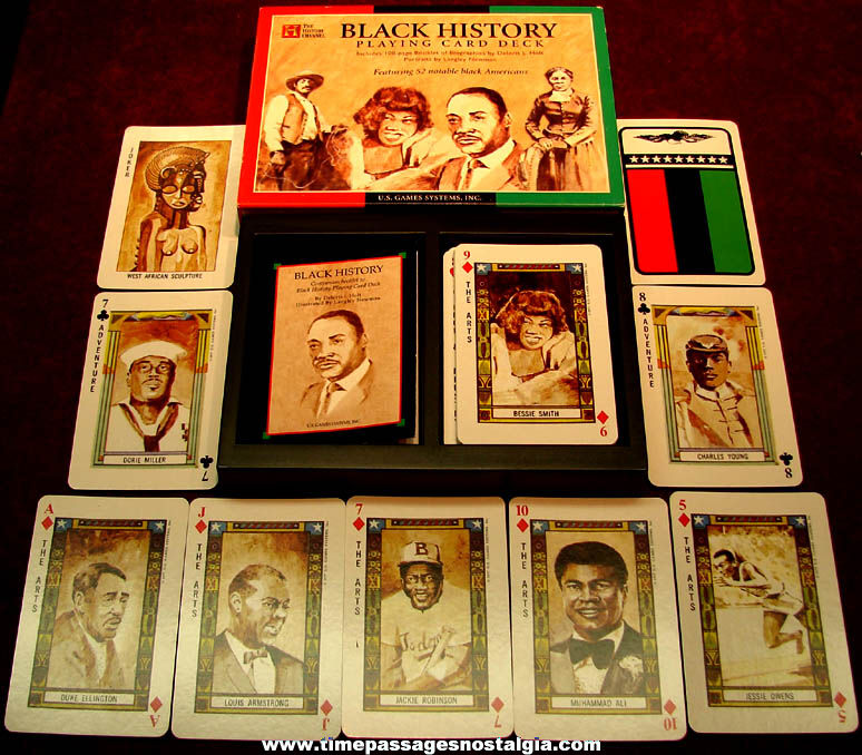©2008 Boxed & Complete History Channel Black History Playing Card Deck with Miniature Book