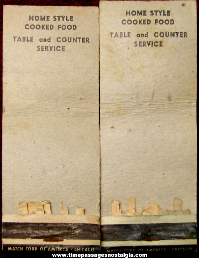 (2) Old Politically Incorrect Camden Maine Charleys Place Restaurant Advertising Match Book Covers