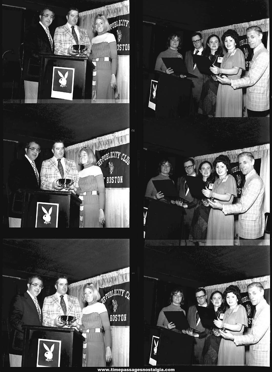 (6) 1976 Publicity Club of Boston Playboy Promotional Black & White Photograph Negatives