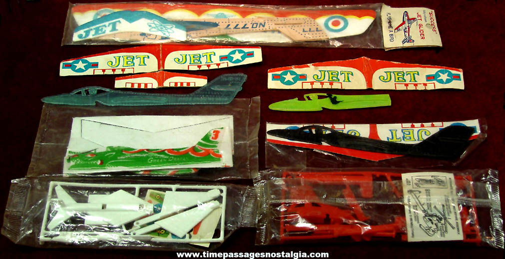 (7) Small Old Military Aircraft Toy Model Kits