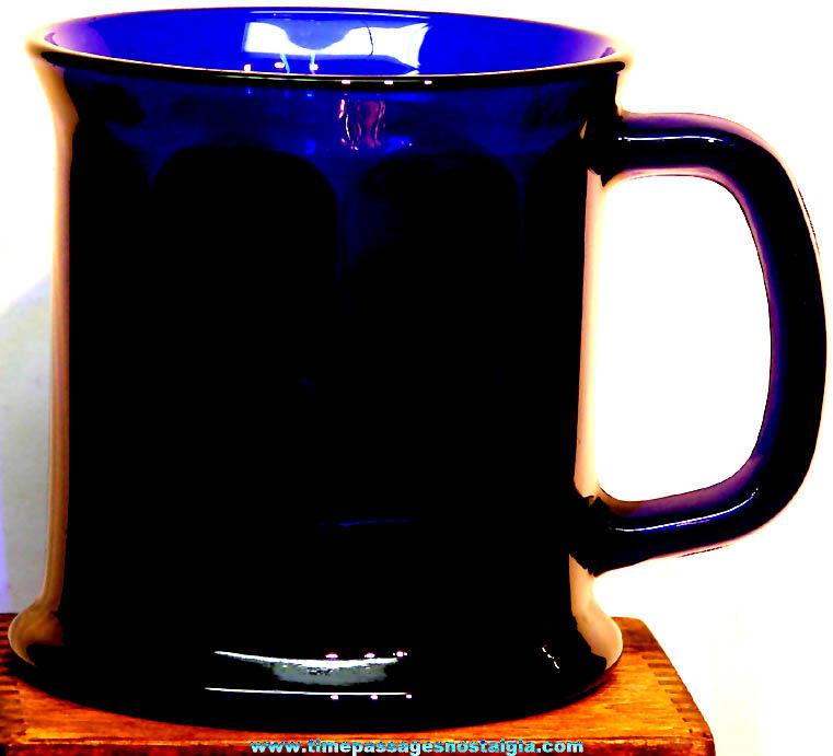 Large Cobalt Blue Glass Coffee Cup or Mug