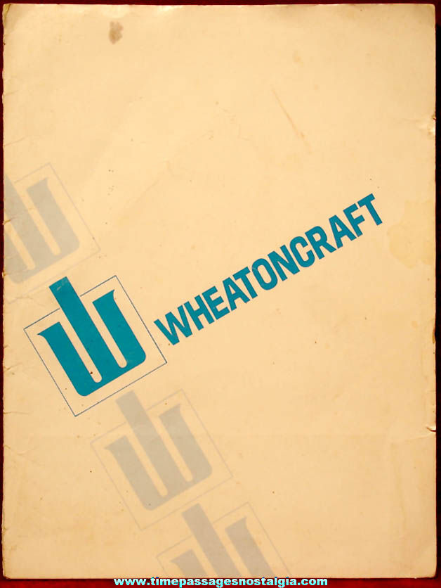 Old Wheatoncraft Company Advertising Folder with (13) Colorful Glass Product Pages