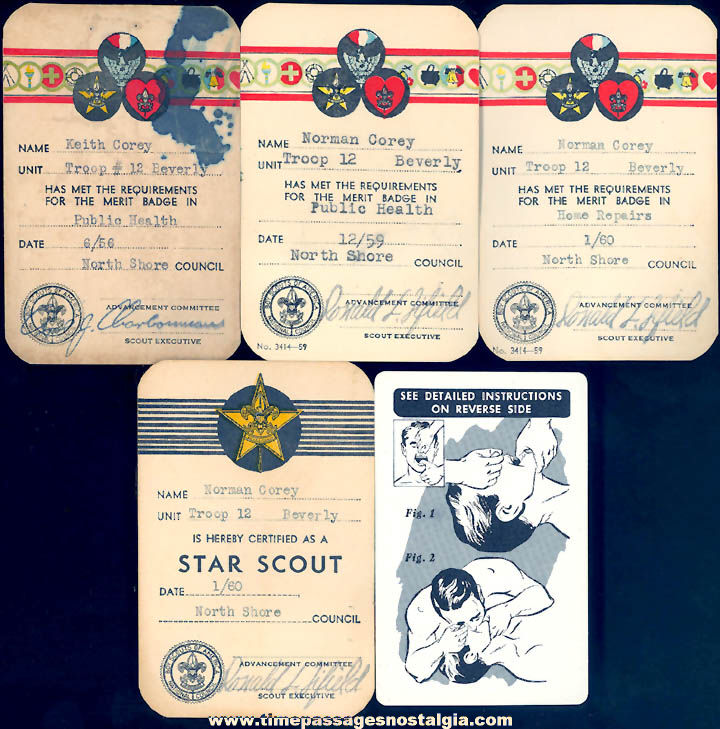 (8) Different Small Old Boy Scout Related Items