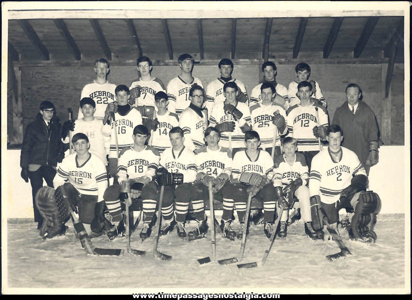 Old Hebron Academy Hebron Maine Ice Hockey Sports Team Photograph