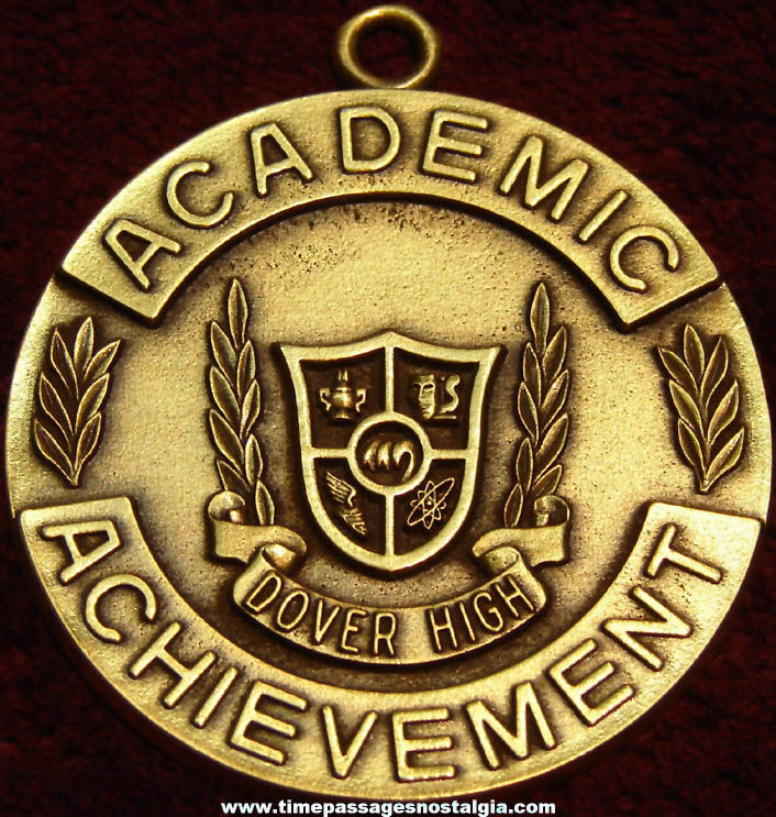 Old Dover New Hampshire High School Academic Achievement Award Brass Medal