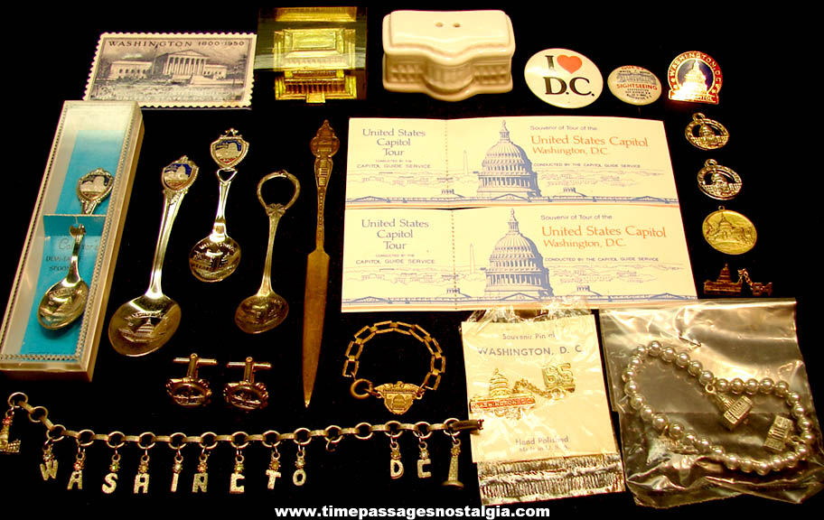 (23) Small Old Washington D.C. Advertising & Souvenir Items