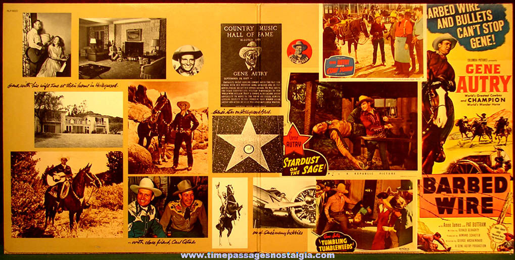 (4) Different Old Gene Autry Cowboy Hero Character Items
