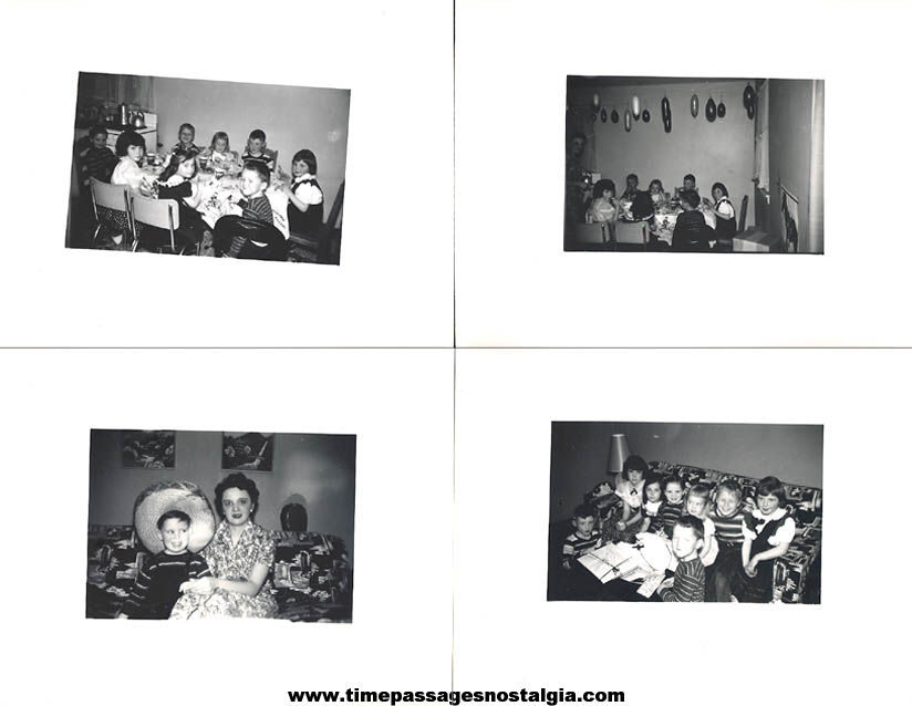 (8) 1950s Hopalong Cassidy Western Cowboy Hero Children’s Birthday Party Photographs