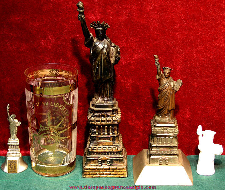 (5) Different Old Statue of Liberty Advertising or Souvenir Items