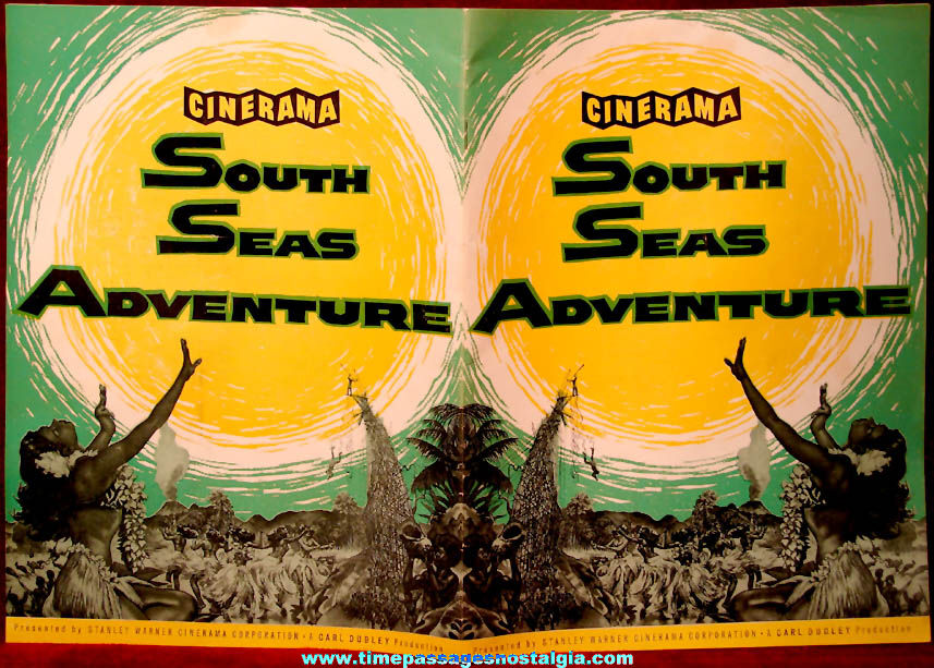 1958 Cinerama South Seas Adventure Film Advertising Program Booklet