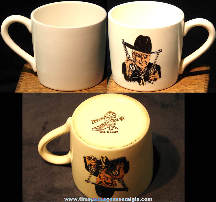 1950s Cowboy Hero Hopalong Cassidy William Boyd Ceramic Coffee Cup