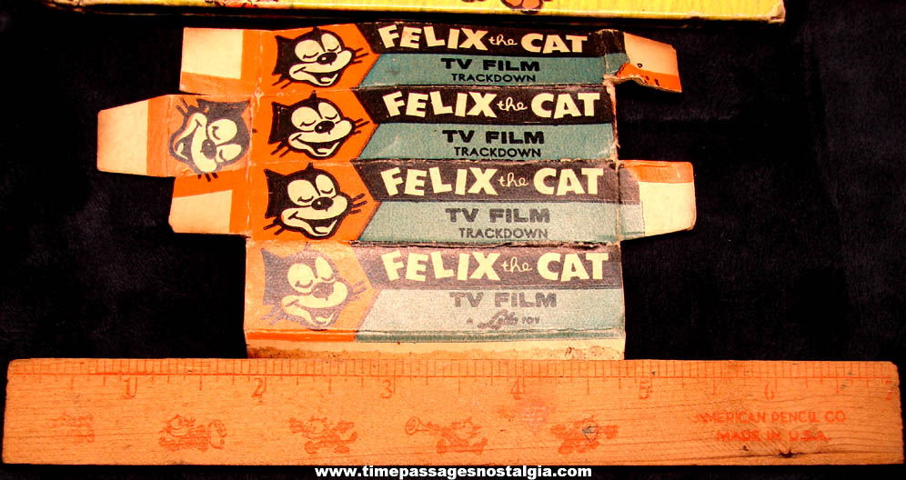 (8) Old Felix The Cat Cartoon & Comic Book Character Items