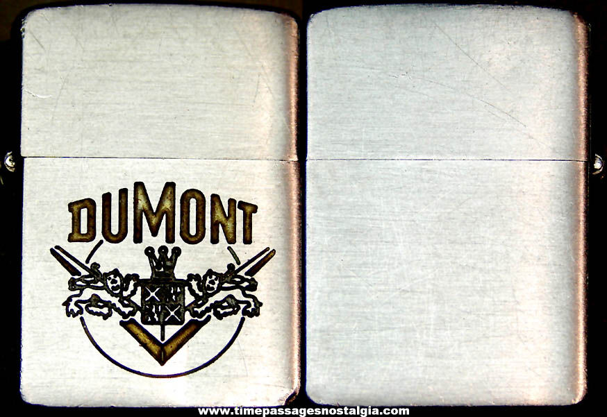 Old Metal Dumont Company Employee or Advertising Premium Zippo Cigarette or Cigar Lighter