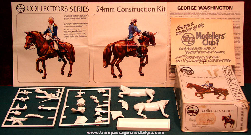 Boxed 1974 Airfix George Washington Collector Series Model Construction Kit