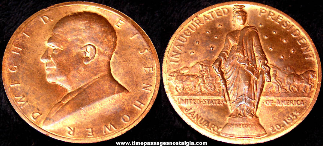 1953 United States President Dwight D. Eisenhower Inaugural Medal Token Coin