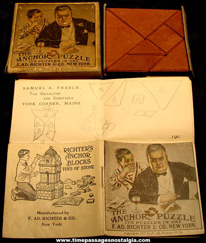 Boxed 1917 Friedrich Adolph Richter & Company The Anchor Stoneware Puzzle