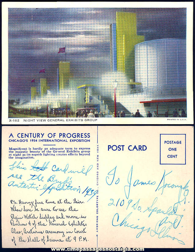 (2) Different 1933 - 1934 Chicago Century of Progress Worlds Fair Paper Items