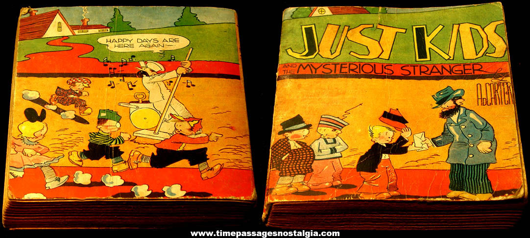 1935 Just Kids and The Mysterious Stranger Illustrated Comic Strip Character Little Big Book