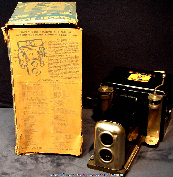 Boxed 1933 Walt Disney Enterprises Mickey Mouse Movie Jecktor Projector For Parts or Restoration