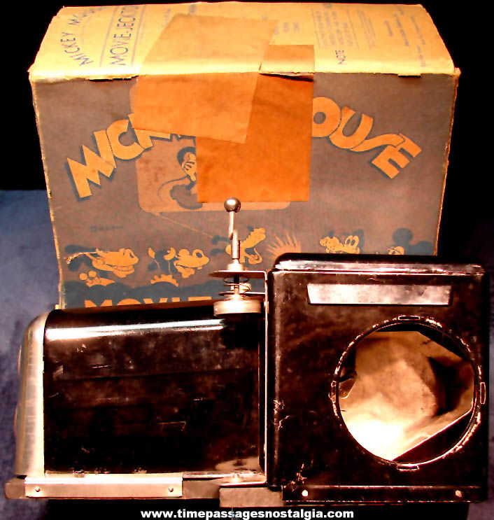 Boxed 1933 Walt Disney Enterprises Mickey Mouse Movie Jecktor Projector For Parts or Restoration