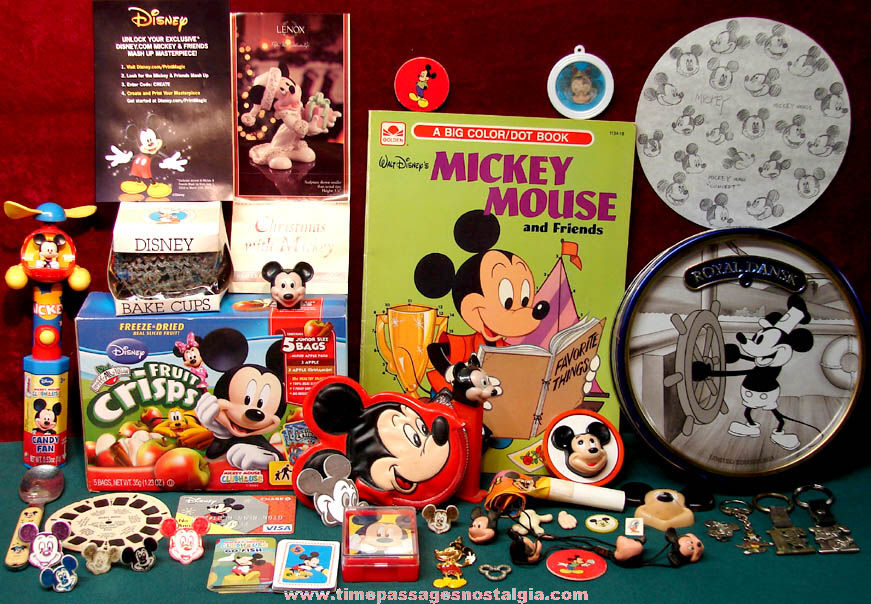 (43) Different Walt Disney Mickey Mouse Cartoon or Comic Character Items