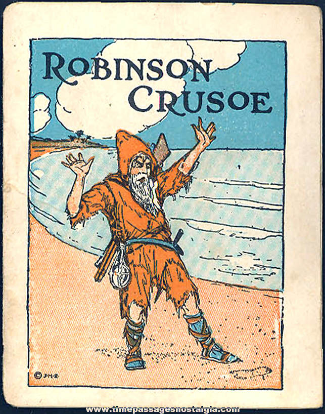 1916 Cracker Jack Pop Corn Confection Robinson Crusoe Toy Prize Booklet