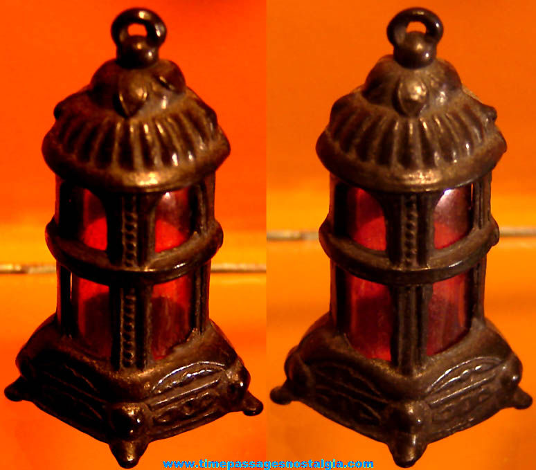 Rare Early Cracker Jack Pop Corn Confection Miniature Pot Metal Toy Prize Wood Stove Charm