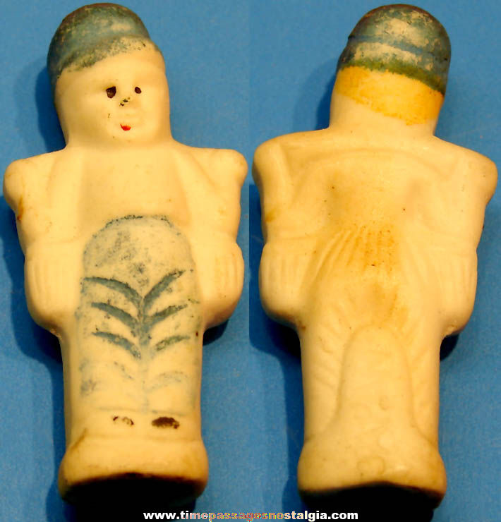 1930s Cracker Jack Pop Corn Confection Painted Porcelain or Bisque Toy Prize Dutch Boy Doll Figure