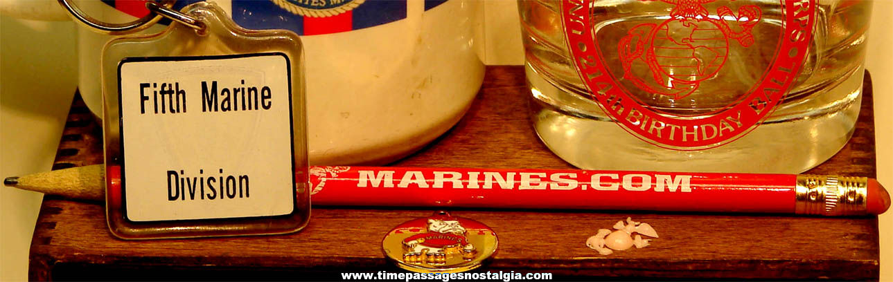 (6) Different Small Old United States Marine Corps Advertising Souvenir Items