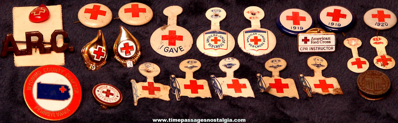 (27) Old American or International Red Cross Advertising Items