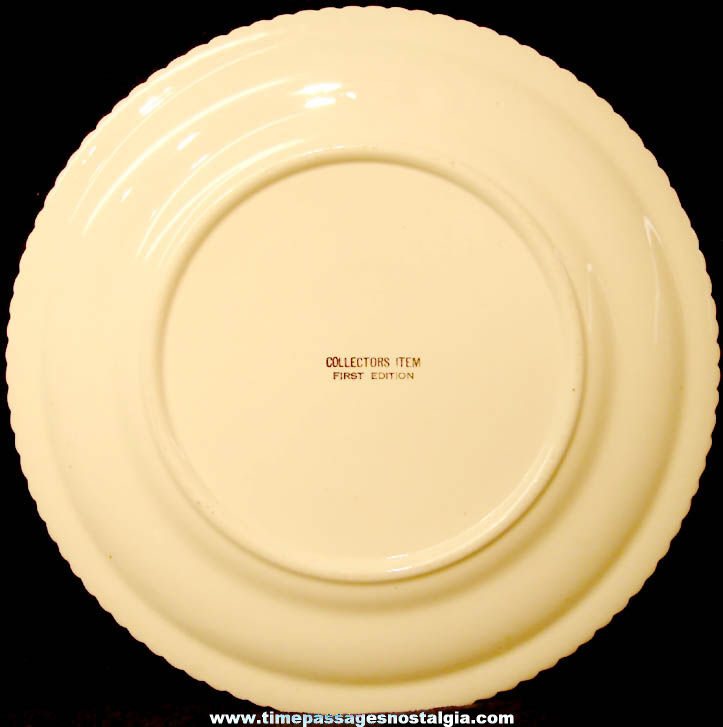 1959 St. Lawrence Seaway Opening Ceramic or Porcelain First Edition Commemorative Plate