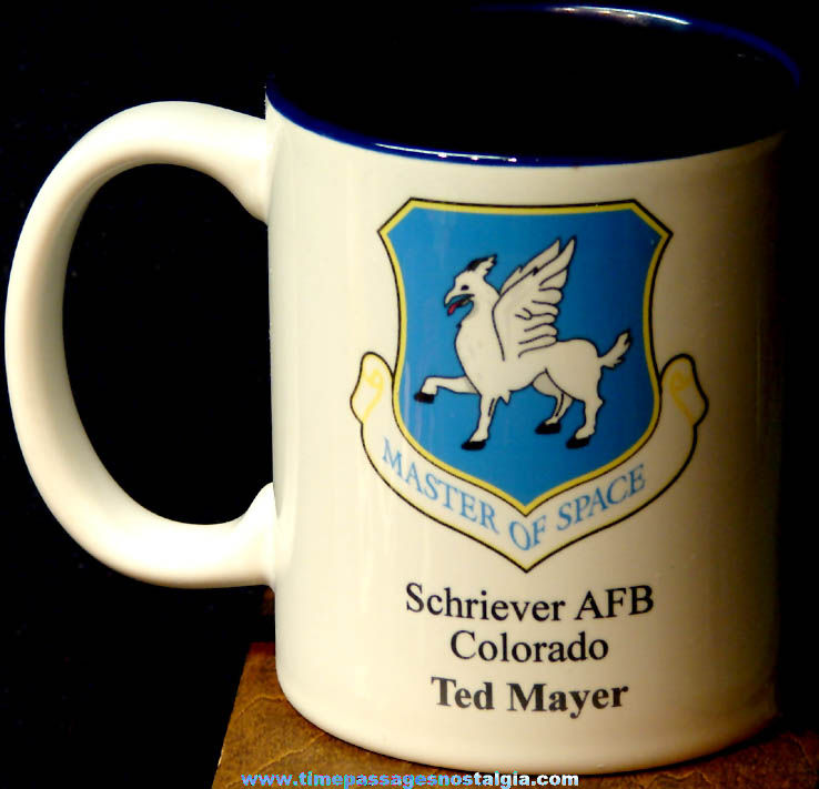 Schriever Air Force Base Colorado Advertising Souvenir Ceramic Coffee Cup or Mug