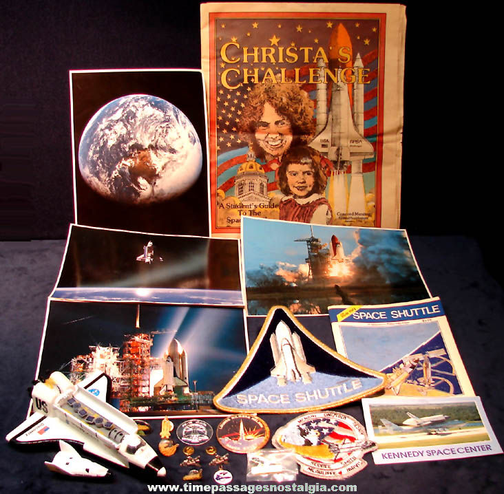 (21) Different Small Old N.A.S.A. Space Shuttle Mission Advertising & Souvenir Items
