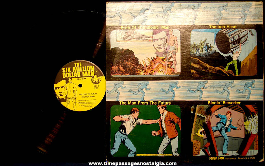 1976 Six Million Dollar Man Universal City Studios Stories Vinyl Record Album