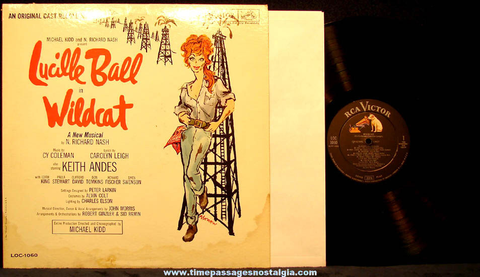 1961 Lucille Ball Wildcat RCA Broadway Musical Vinyl Record Album
