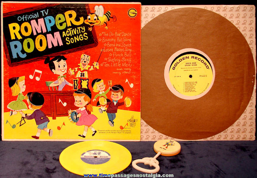 (3) Different Old Romper Room Children’s Television Show Advertising Items