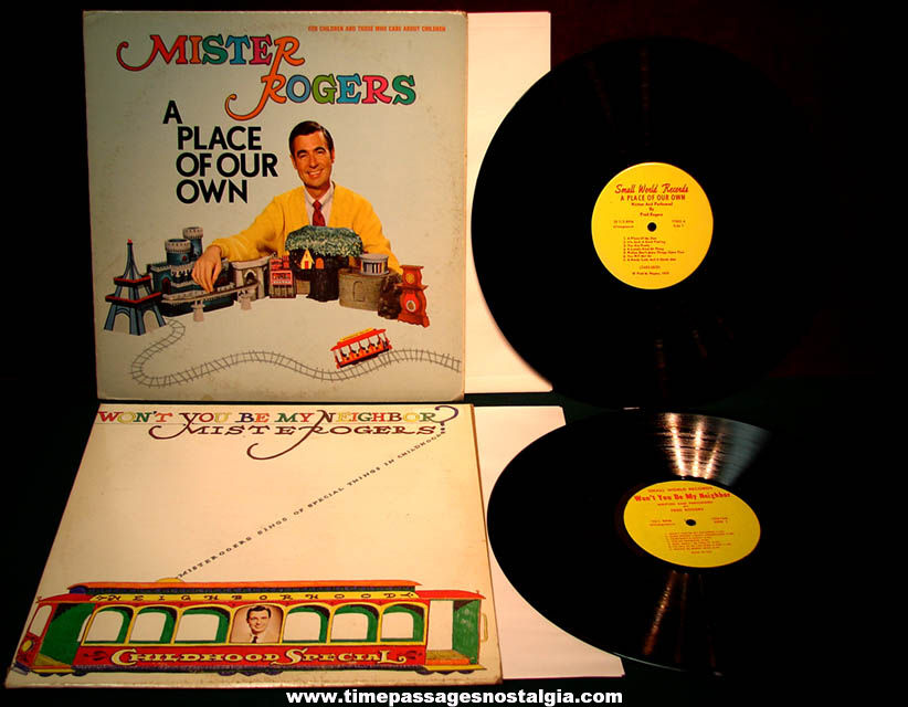 (2) Different Old Mr. Rogers Childrens Television Show Vinyl Record Albums