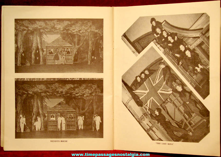Autographed 1948 Lynn Massachusetts English High School Peter Pan Theatre Play Advertising Souvenir book