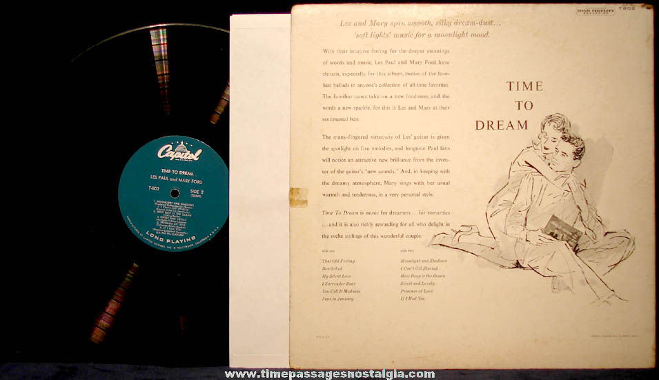 1957 Les Paul and Mary Ford Time To Dream Music Record Album